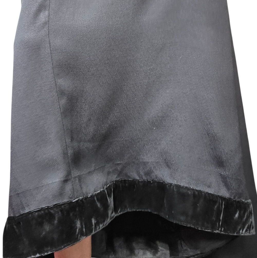 Vintage Y2K Jeffrey & Dara Black Velvet Bodice Wide Leg Jumpsuit Medium M - Picture 6 of 9